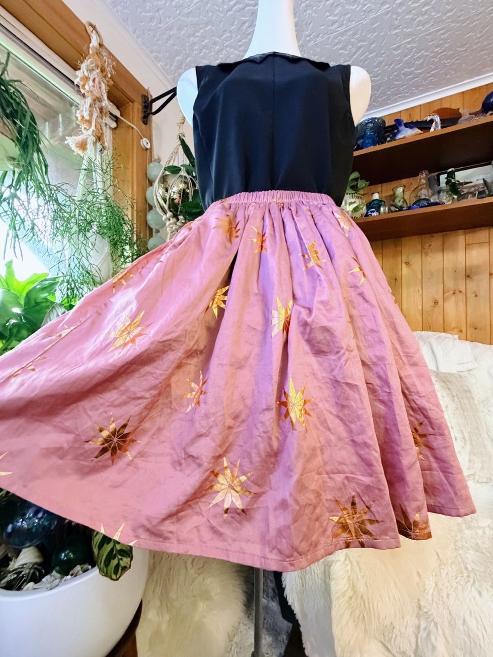 Tea Collection Pink Gold Starburst Full Skirt Girls Size 16 NWT
